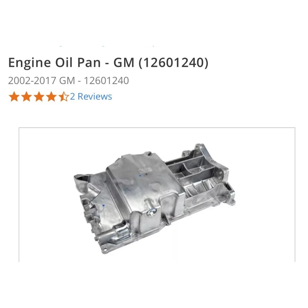 GM 12601240 Engine Oil Pan - 2.0L 2.2L 2.4L DOHC - 2002-2017 - NEW OEM